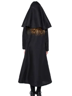 Enfants Nun Costume Déguisements Halloween Noire Robes Ensemble Robe de Princesse Fille