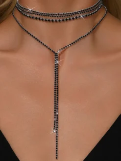 Ensemble de bijoux de mariage tendance en métal attrayant avec perles d'imitation.