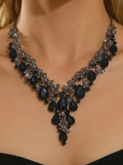 Ensemble de bijoux de mariage pour la mariée en métal magnifique