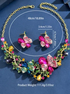 Ensemble de bijoux de mariage pour la mariée en métal chic