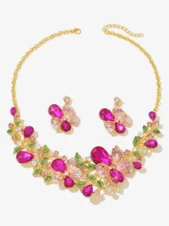 Ensemble de bijoux de mariage pour la mariée en métal chic