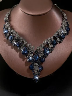 Ensemble de bijoux de mariage pour la mariée en métal magnifique
