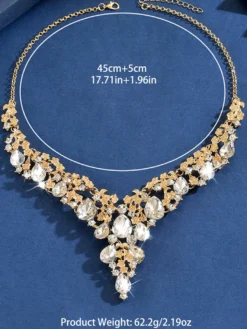 Ensemble de bijoux de mariage pour la mariée en métal magnifique
