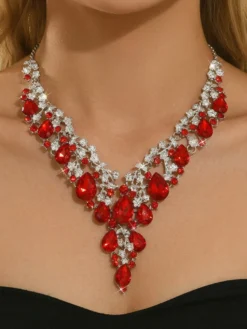 Ensemble de bijoux de mariage pour la mariée en métal magnifique