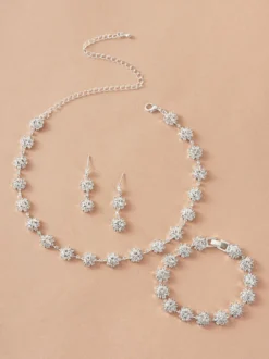 Ensemble de bijoux de mariage 3 pièces Cadeau de Saint Valentin