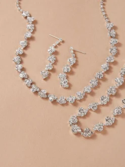 Ensemble de bijoux de mariage 3 pièces Cadeau de Saint Valentin