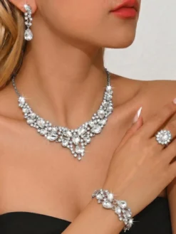 Ensemble de bijoux pour mariage style métal chic