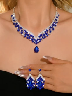 Ensemble de bijoux pour mariée charmant métal