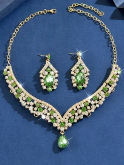 Ensemble de bijoux pour mariée charmant métal