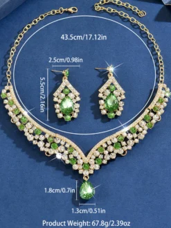Ensemble de bijoux pour mariée charmant métal