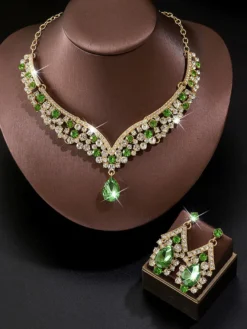 Ensemble de bijoux pour mariée charmant métal