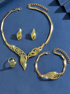 Ensemble de bijoux pour mariée charmant métal