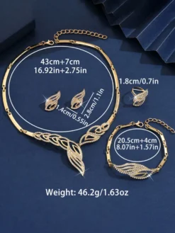 Ensemble de bijoux pour mariée charmant métal