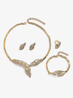 Ensemble de bijoux pour mariée charmant métal