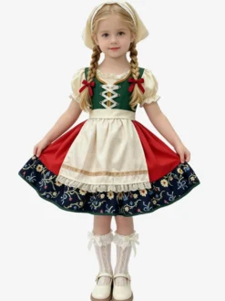 Ensemble de costume dirndl bavarois pour filles idéal pour l'Oktoberfest.
