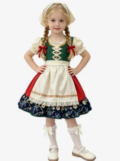 Ensemble de costume dirndl bavarois pour filles idéal pour l'Oktoberfest.