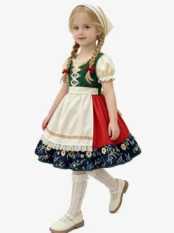 Ensemble de costume dirndl bavarois pour filles idéal pour l'Oktoberfest.