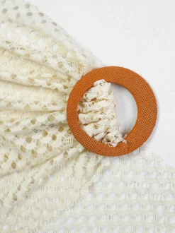 Ensemble de maillot de bain écru et blanc vêtements de sport col rond jupe sans manches