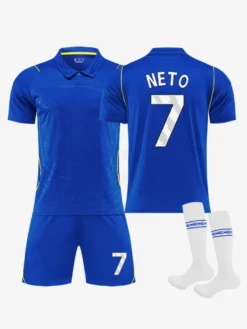 Ensemble de maillot de football domicile 3 pièces Palmer n°10 et Enzo n°8 pour adultes et enfants (26/27).