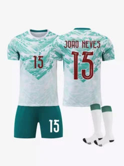 Ensemble de 3 maillots extérieurs de l'équipe nationale 2026 : Ronaldo n° 7 et B. Fernandes n° 8
