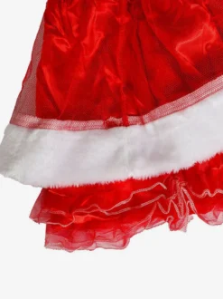 Ensemble De Noël Femmes Robe Rouge Gants Chapeau Costumes Noël Déguisement