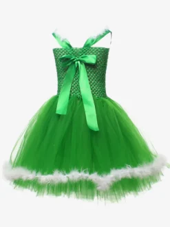 Ensemble de Noël pour fille Robe rouge Cape Chapeau Polyester Costumes de vacances de Noël