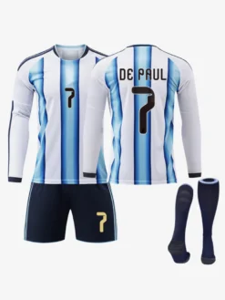Ensemble de 3 pièces : maillot domicile manches longues de l'équipe nationale d'Argentine 2026