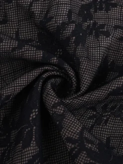 Ensemble deux pièces jupe courte à bretelles et dos nu en dentelle noire