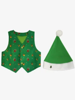 Ensemble Déguisement Vêtements Elfe De Cosplay De Noël Enfants