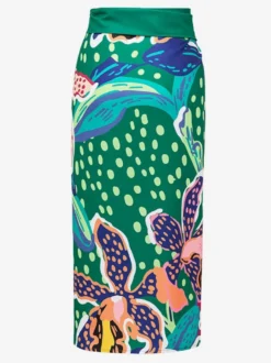 Ensemble maillot de bain et cache-maillot vert sexy à lacets et dos nu imprimé floral