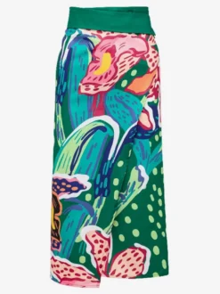 Ensemble maillot de bain et cache-maillot vert sexy à lacets et dos nu imprimé floral