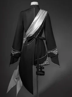 Ensemble Ouji Lolita Gothique Noir à Manches Longues Haut et Pantalon de Chevalier