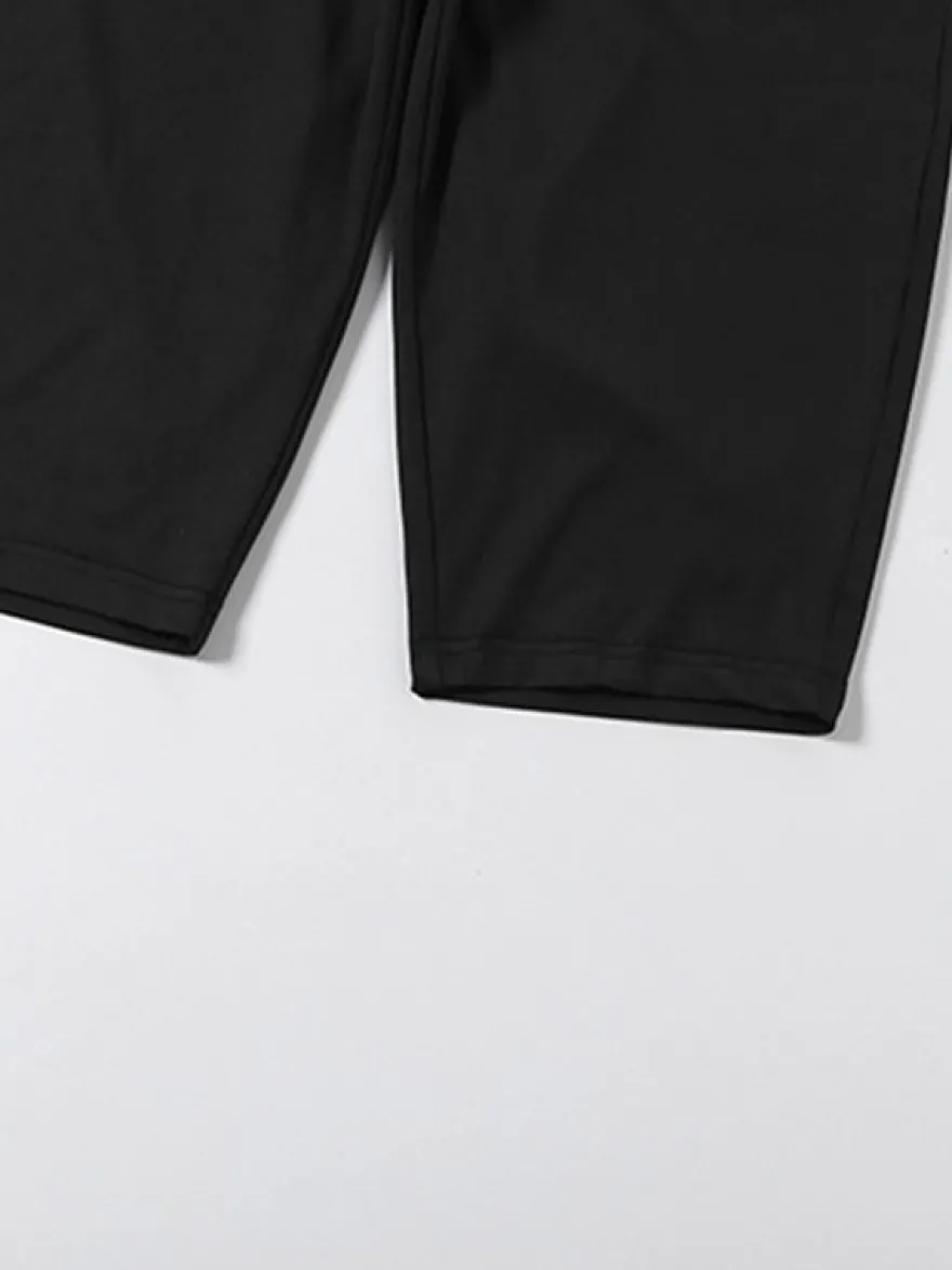 Ensemble 2 pièces : crop top asymétrique à rivets et short cycliste mi-long