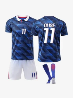 Ensemble 3 pièces de sport à manches courtes maillot domicile France n°10 Mbappé 2026
