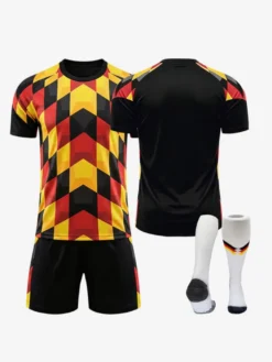 Ensemble 3 pièces personnalisé de maillots d'entraînement à manches courtes style équipe nationale d'Allemagne 2026