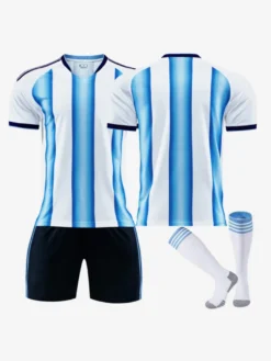 Ensemble 3 pièces personnalisé maillot domicile de l'équipe nationale 25/26 manches courtes