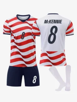Ensemble 3 pièces pour enfants et adultes : maillot domicile USA n° 10 Pulisic 2026