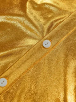 Ensemble 2 pièces pour homme chemise disco vintage brillante des années 70 et pantalon à pattes d'éléphant à paillettes style hippie rétro costumes de mec