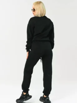 Ensemble pull et jogging texturés à demi-zip pour femme 2026