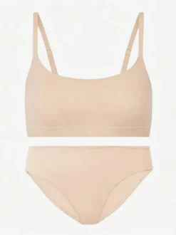 Ensemble soutien-gorge et culotte marron 2 pièces