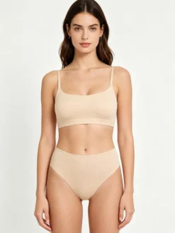 Ensemble soutien-gorge et culotte marron 2 pièces
