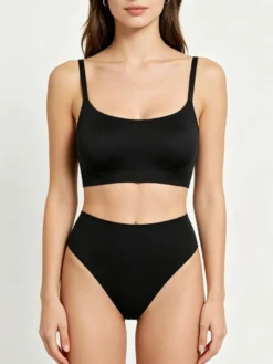 Ensemble soutien-gorge et culotte marron 2 pièces