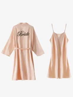 Ensembles 2 pièces de pyjamas robes de nuit et nuisettes blanches à lacets pour l'intérieur