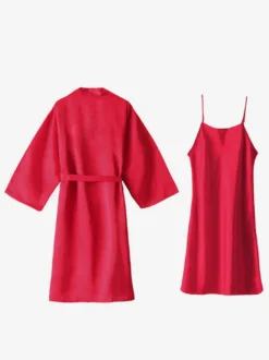 Ensembles 2 pièces de pyjamas robes de nuit et nuisettes blanches à lacets pour l'intérieur