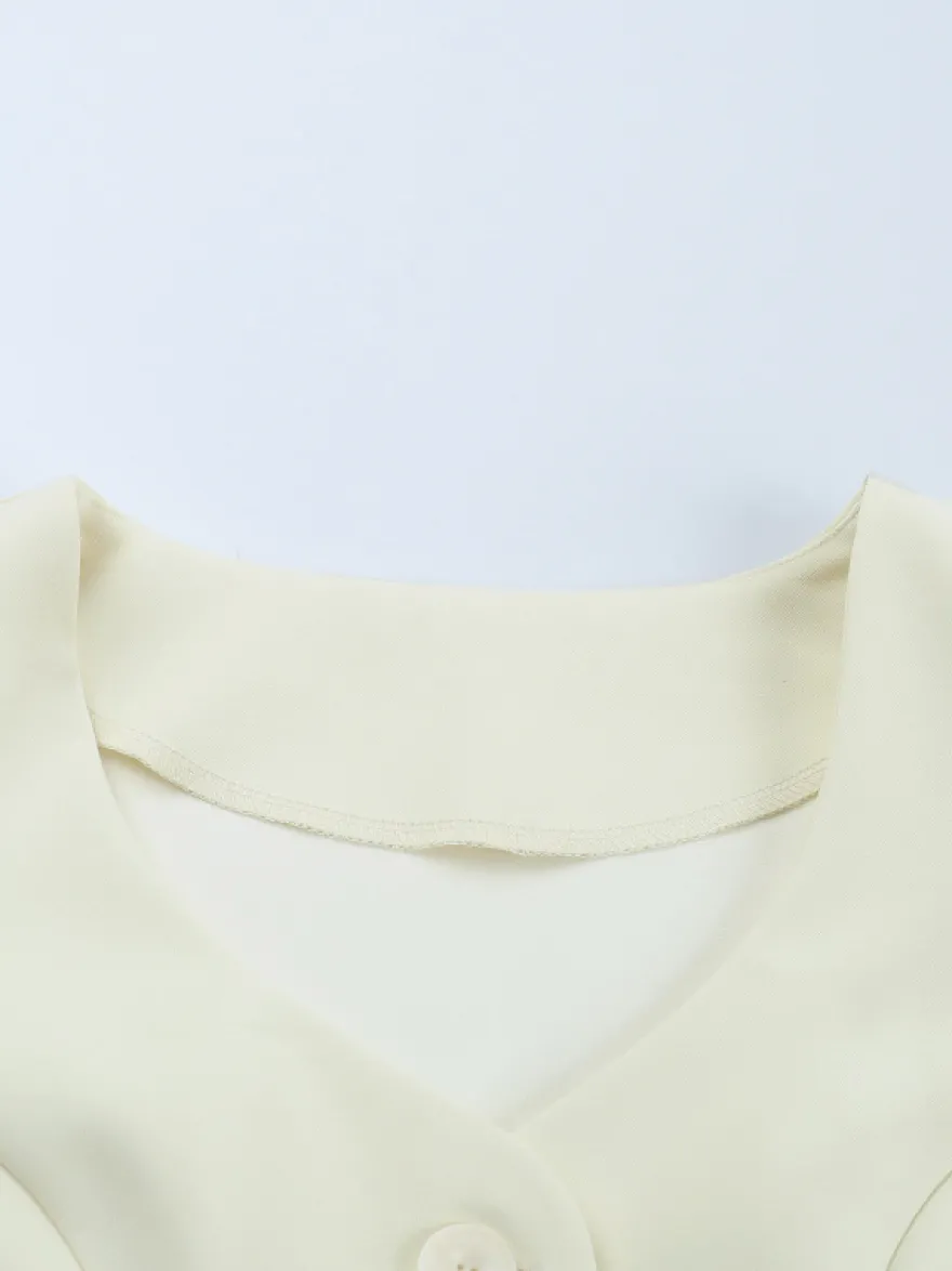 Ensemble tailleur jupe élégant pour femme - Blazer péplum et mini-jupe 2 pièces - Style classique chic - Collection printemps 2026
