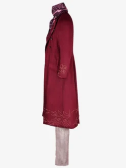 Ensemble vintage rouge rétro polyester manches longues costumes rétro pour homme Bourgogne