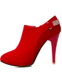 Escarpins bleus pour femmes à talons hauts bout pointu strass chaussures à talon aiguille