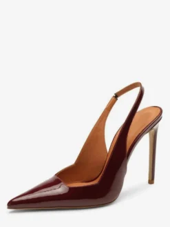 Escarpins bordeaux à talons hauts et bout pointu pour femmes (2026)