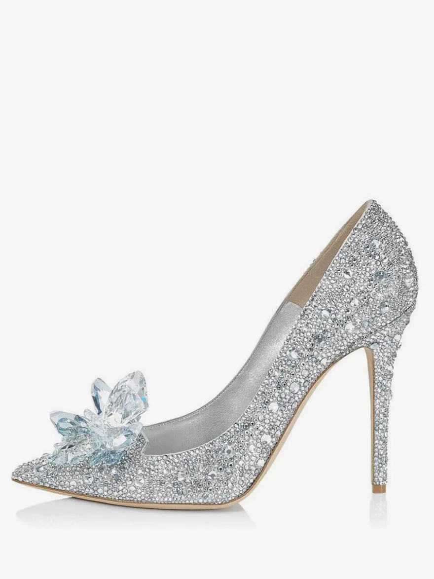 Escarpins de soirée à strass et cristaux pour femmes