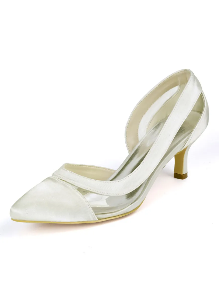 Escarpins femme bleu foncé en PU bout pointu talon bas